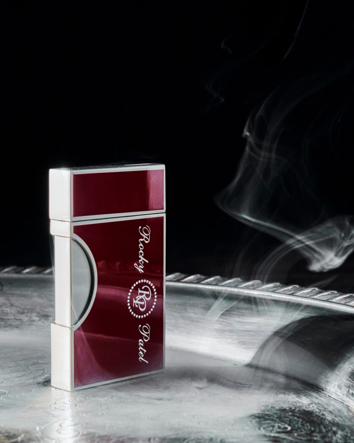 Rocky Patel Crest Lighter Burgundy Gunmetal