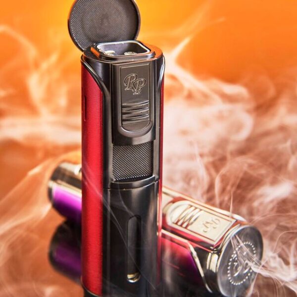 Rocky Patel Envoy Lighter Black Red Blue Flame Torch